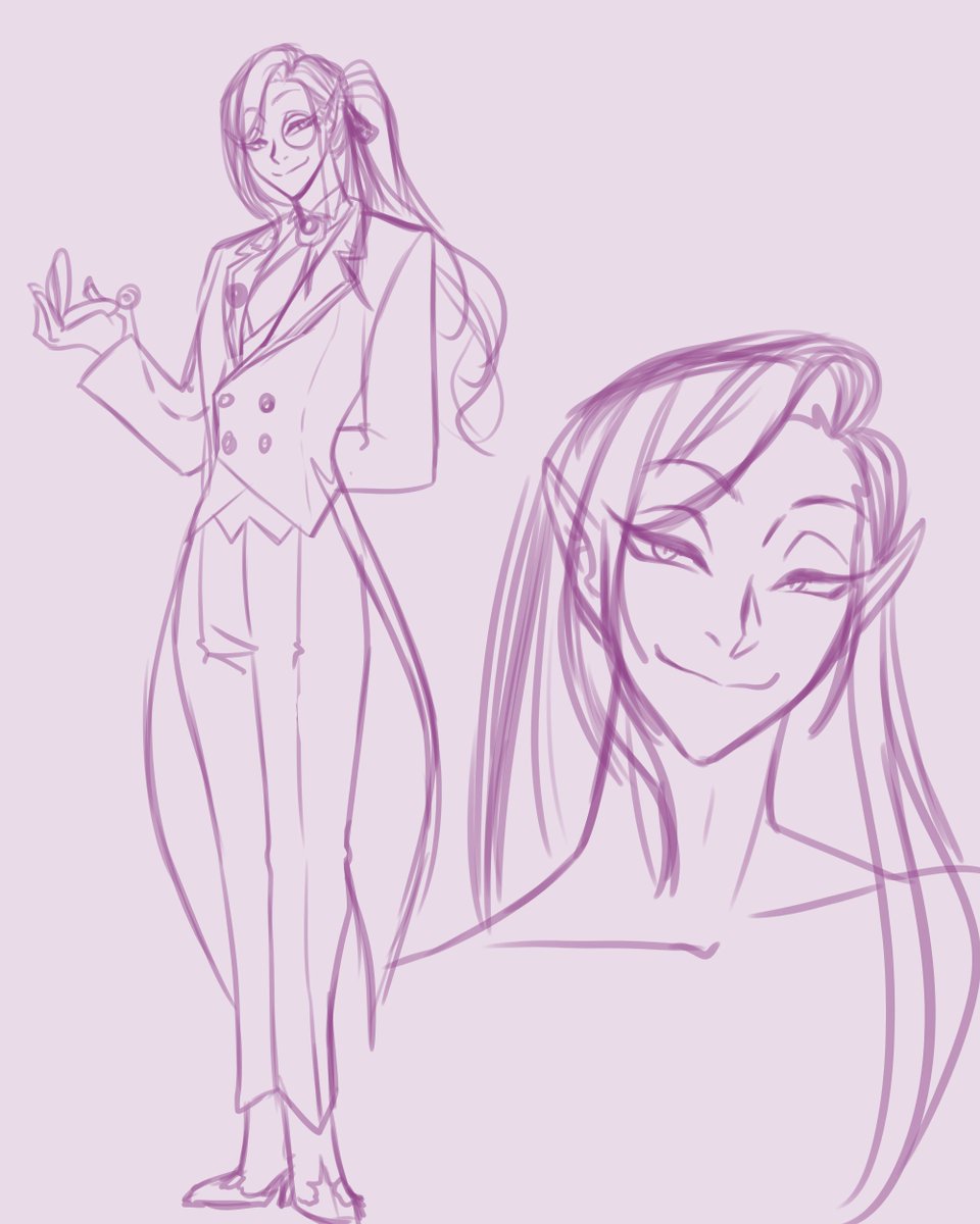 Leo, Just like Stella is a really old character concept wise. Yes, he is a Sebastian clone. I love him though. He's polite, capable and is constantly enabling bad decisions with a smile. Stella didn't intentionally acquire him but she doesn't regret meeting this elegant menace.