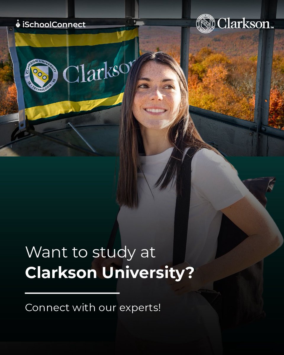 iSchoolConnect (@ischoolconnect) on Twitter photo π Thinking about STEM OPT UG programs?
Clarkson University has some amazing options! Letβs find out π
Visit : ischoolconnect.com/pages/lp/clark⦠today!
#clarksonuniversity #studyabroad #UGPrograms #InternationalStudents #STEMCourses #iSchoolConnect π Thinking about STEM OPT UG programs?
Clarkson University has some amazing options! Letβs find out π
Visit : ischoolconnect.com/pages/lp/clark⦠today!
#clarksonuniversity #studyabroad #UGPrograms #InternationalStudents #STEMCourses #iSchoolConnect