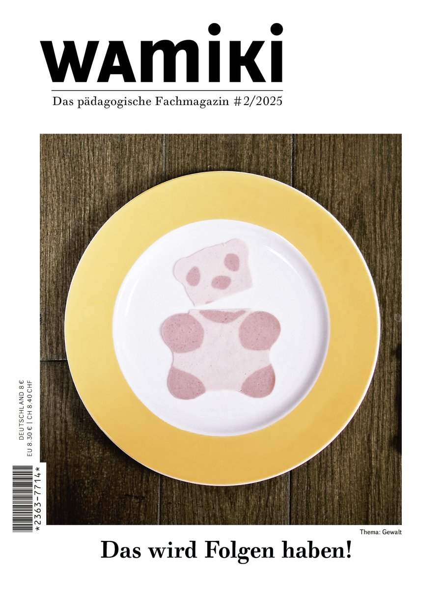 Wir  wamikis wünschen unseren Followern erholsame #Pfingstfeiertage und  verraten schonmal das Cover unserer frühpädagogischen #Fachzeitschrift,  deren zweite Ausgabe nach Pfingsten erscheint: Thema #Gewalt. Ein wichtiges Thema, wenn auch vielleicht nicht ganz feiertäglich.