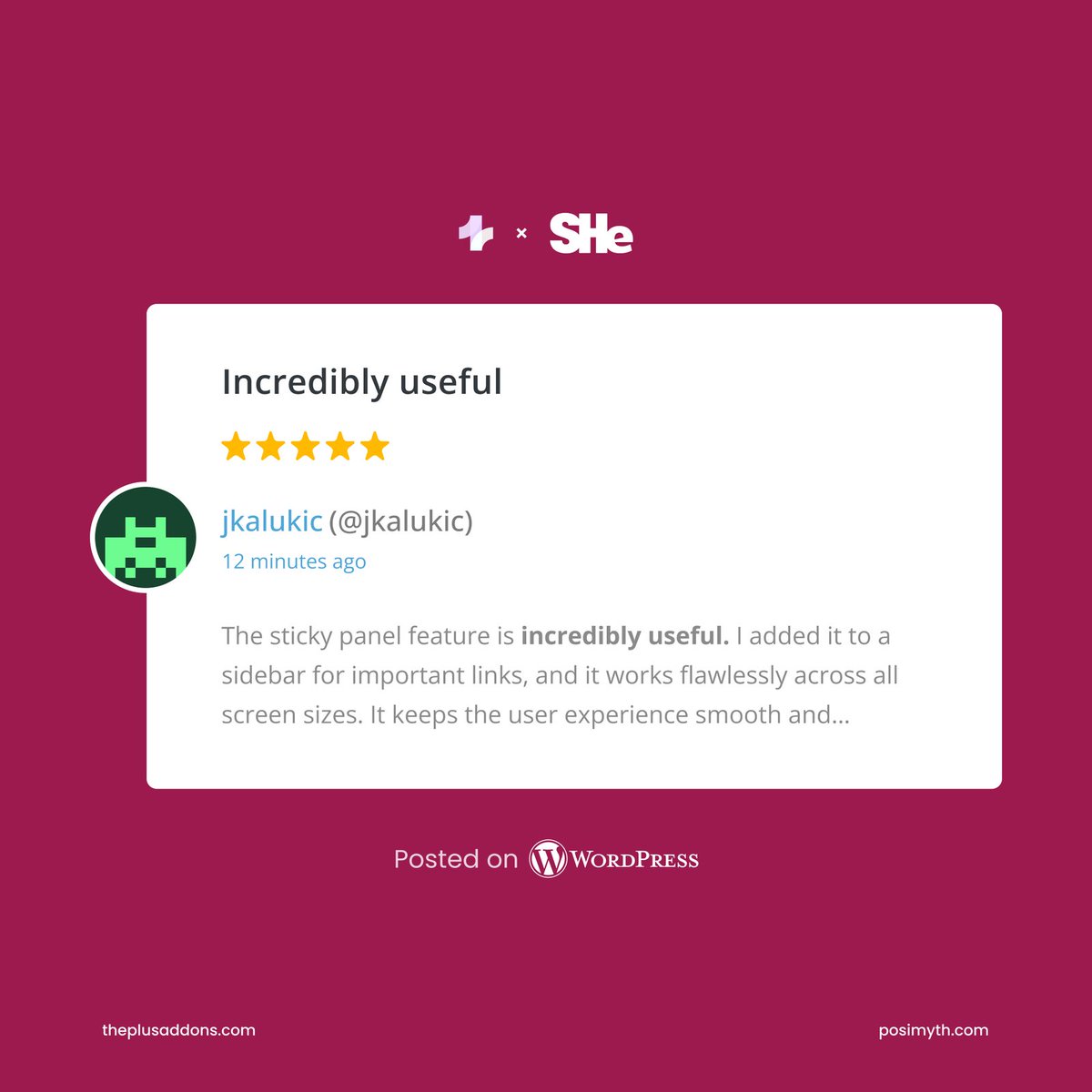 Perfect on every screen size — that’s how users are describing our Sticky Panel feature!

👉Try Sticky Header Effects for Elementor today and build better with ease.

Like • Reply • Bookmark • Share