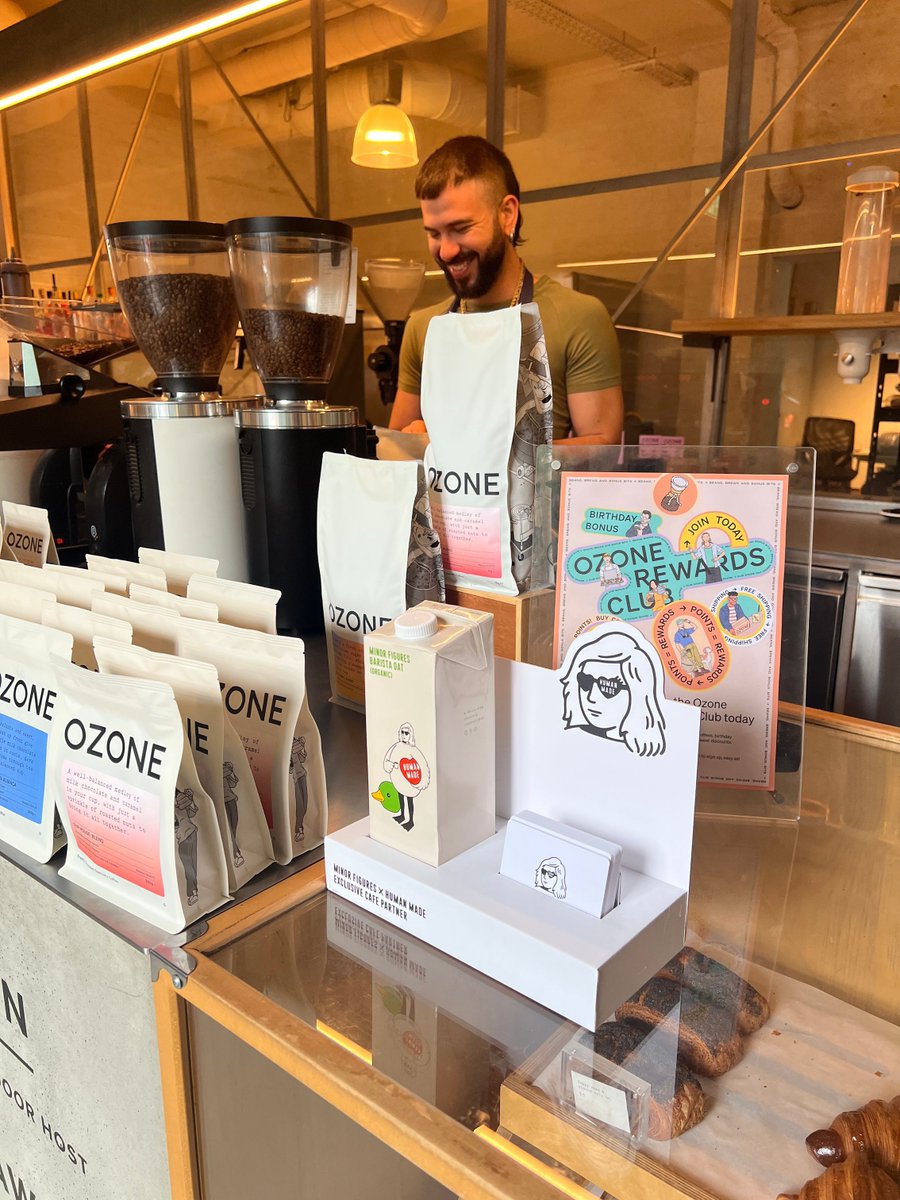 Limited drop alert! Minor Figures x Human Made collab oat milk is here at Ozone, featuring an exclusive NFC card curated by Nigo. Sip, tap, and unlock exclusive sounds. Get your NFC music card with any oat milk drink—while stocks last. First come, first vibe! 🎧🥛✨