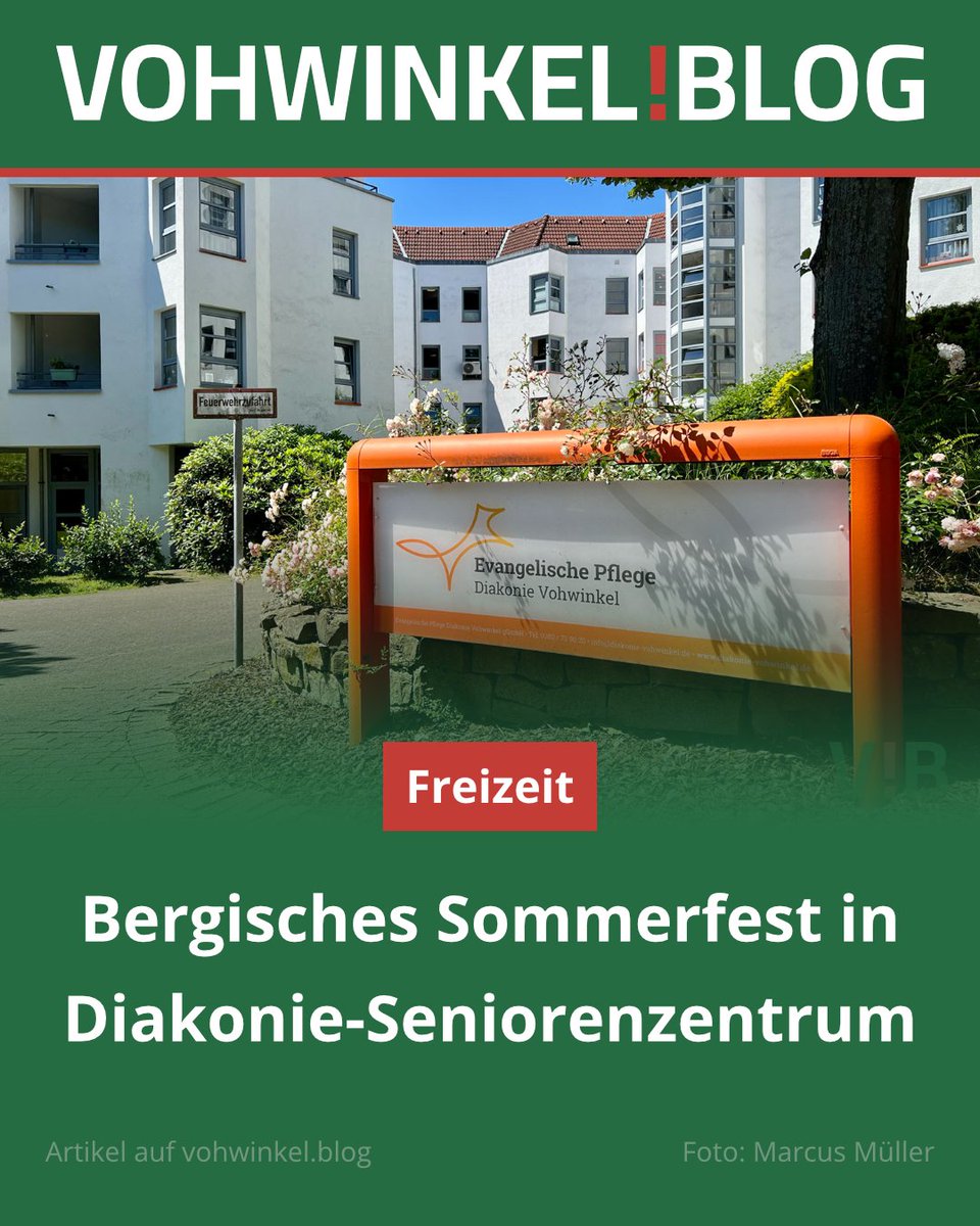 Die Diakonie Vohwinkel lädt in der kommenden Woche zu einem „Bergischen Sommerfest“ mit allem Drum und Dran ein...

Zum Artikel geht es hier:
wupper.link/drfk8

#Wuppertal #Vohwinkel #Sonnborn #Diakonie #Seniorenzentrum #Sommerfest #BergischeKaffeetafel #LiveMusik #Tombola