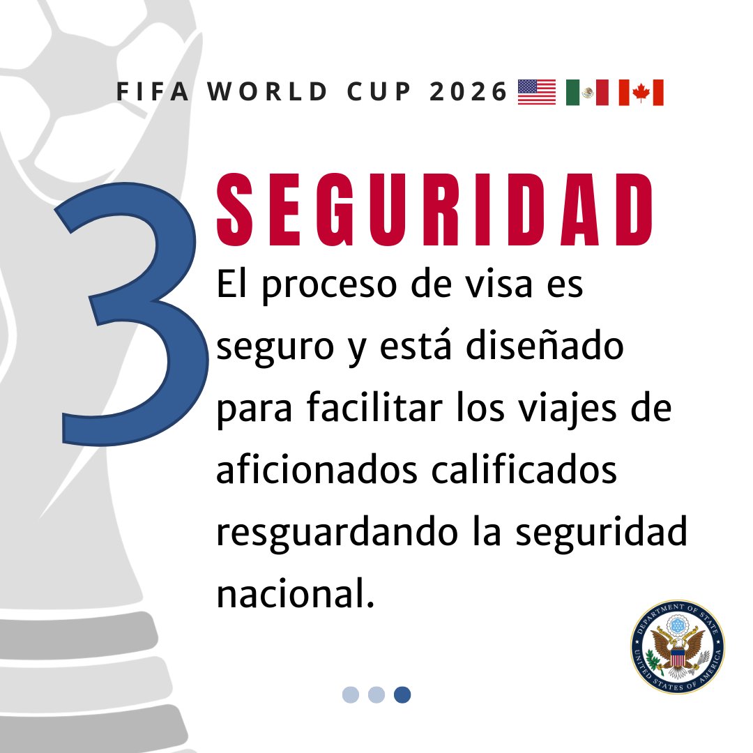 ¡La cuenta regresiva para la mayor fiesta del fútbol, está en marcha!🌎🏆⚽️
🤩Con el Mundial 2026 cada vez más cerca, queremos ayudarte a ser parte de la emoción mundialista, sin preocupaciones.😎🇺🇸
Seguí estas recomendaciones y no olvides que el medio oficial para solicitar