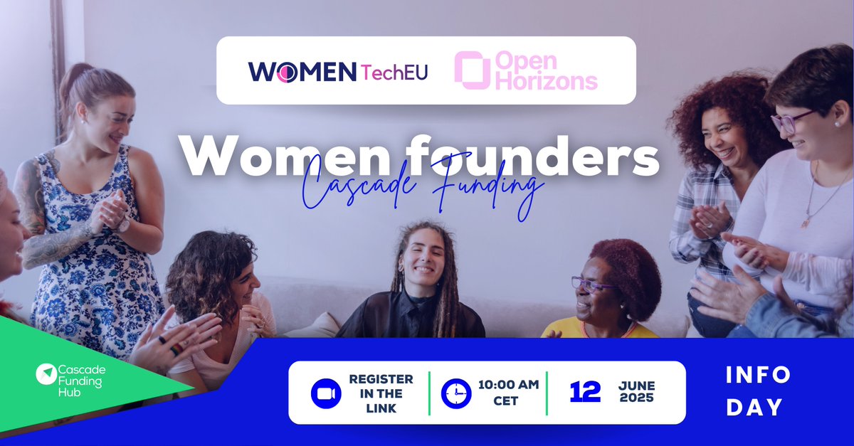 Sploro.eu (@sploro_eu) on Twitter photo 💜 Are you a woman founder building in deep tech or digital innovation?
Join Sploro's Cascade Funding Webinar #22 on June 12 (10:00 CET) to discover funding from
<a href="/womentecheurope/">Women TechEU</a> €75k
<a href="/OpenHorizonsEU/">OPEN HORIZONS project</a> €55k
🔗 Register: events.teams.microsoft.com/event/4adcb2d5…
📄 Info: cascadefunding.eu/cascade-fundin… 💜 Are you a woman founder building in deep tech or digital innovation?
Join Sploro's Cascade Funding Webinar #22 on June 12 (10:00 CET) to discover funding from
<a href="/womentecheurope/">Women TechEU</a> €75k
<a href="/OpenHorizonsEU/">OPEN HORIZONS project</a> €55k
🔗 Register: events.teams.microsoft.com/event/4adcb2d5…
📄 Info: cascadefunding.eu/cascade-fundin…