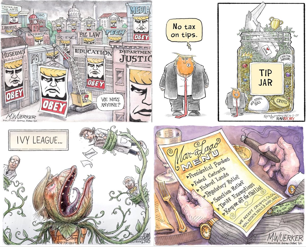 chunterkap's tweet image. #FatNero’s Little Shop of #RetributionAndCorruption is #OpenForBusiness ⤵️

#Harvard #Acedemia #Constitution #LegalProfession #Judiciary #CivilRights #RuleOfLaw #DueProcess #Immigration #Science

#CryptoGrift #BribeForceOne $TRUMP #InsiderTrading #MarketManipulation