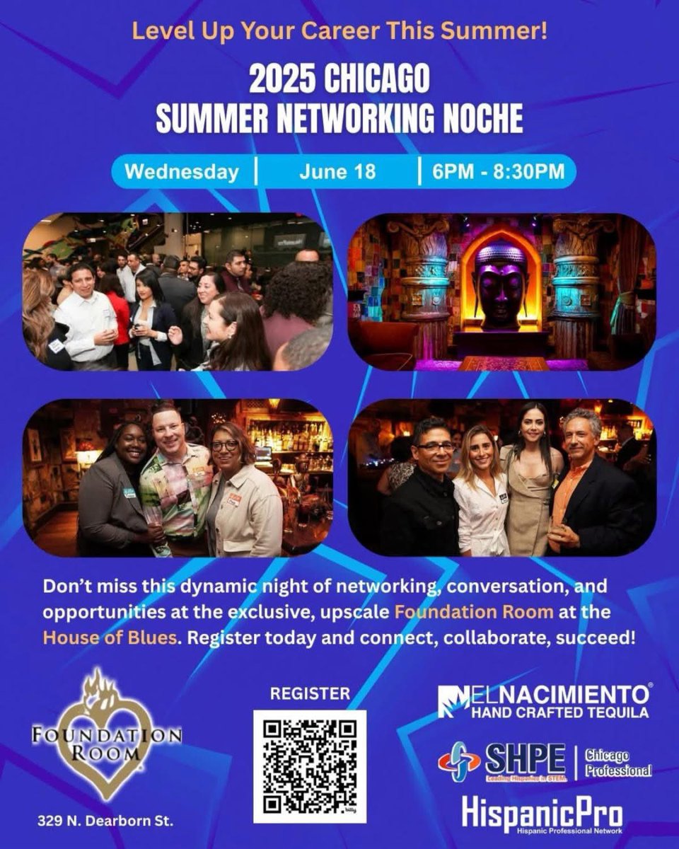 Don't miss out! Join us Wednesday June 18 at the House of Blues @FoundationRoomChicago for our 2025 Summer Networking Noche! conta.cc/4mypNO9 #Chicago #business #social #networking @hobchicago