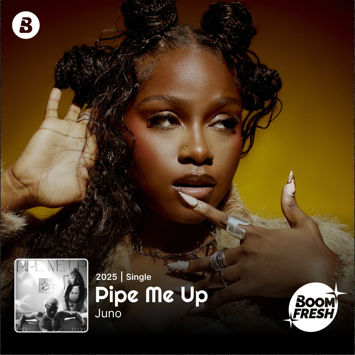 Listen to <a href="/hearJuno/">JUNO</a> x <a href="/rugerofficial/">BLOWNBOY RU</a> on this sultry jam titled #PipeMeUp

Oya turn up the heat and make some unforgettable memories with this one 😉❤️‍🔥🎶

🎧Stream #PipeMeUp on #BoomplayMusic

▶️🔗 Boom.lnk.to/JunoFt.Ruger_P…

#NewMusicFriday #Ruger #Juno #Boomfresh #HomeOfMusic
