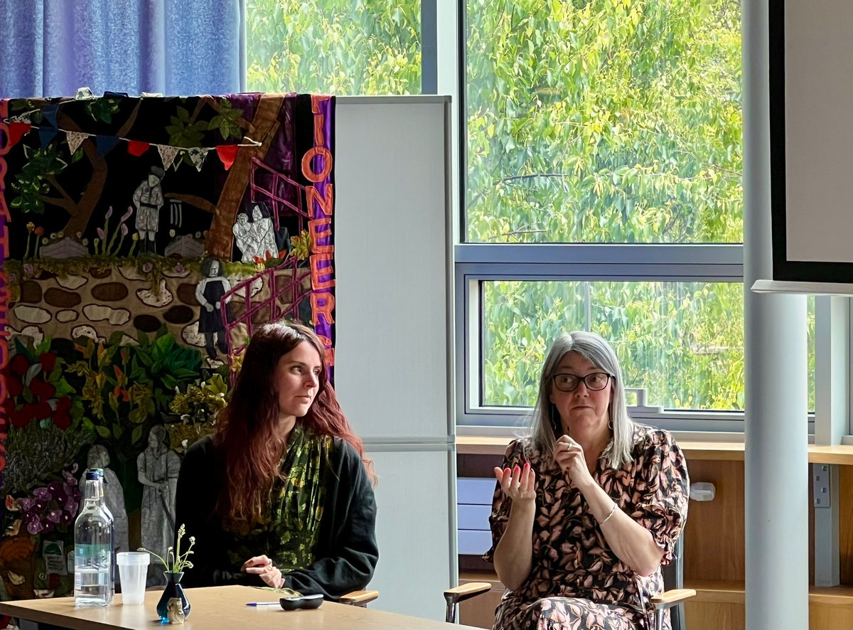 _SELCIE_'s tweet image. Lyn Stevens and Rina Teske answering questions about children’s interactions with fairytales and how fairies were depicted in children’s books at Nature Nurture Symposium #selcie_project #universityofedinburgh