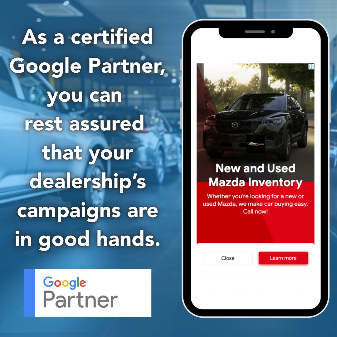 Increase leads to your dealership’s website while decreasing cost-per-click!  📈

With Dealer Authority, there is no set it and forget it - we are constantly looking at ways to adapt, adjust, and reach new car shoppers! 🚗

Learn more: bit.ly/3YfEg7h

#DealerAuthority