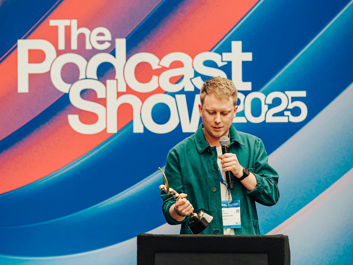 podcastacademy's tweet image. #TBT to May 21st at The Podcast Show London! We launched the international Ambie Awards 🏆 James Cridland received the International Impact Award, while Steven Bartlett earned the Governor’s Award for his influential show. tinyurl.com/32eeneb4