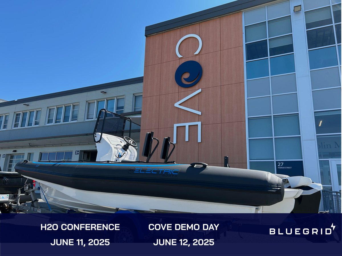 Join BlueGrid at two events: 1. #H2OConference panel on Vessel-to-Grid advancements for marine electrification, Wednesday, 11th. 2. #COVEDemoDay: Explore the UK-made <a href="/RSElectricBoats/">RS Electric Boats</a> Pulse 63 and discuss electric ships on Thursday. Let's drive a greener marine future!