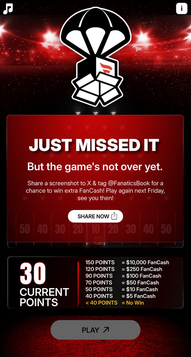 Don't miss out, play the Fanatics #FanCashDrop

 fanatics.onelink.me/5kut/p6fykbjo
