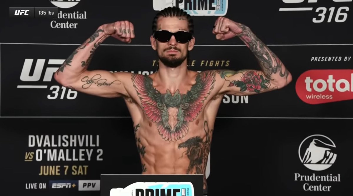 Sean O’Malley (135) is ready to go for Saturday night #UFC316