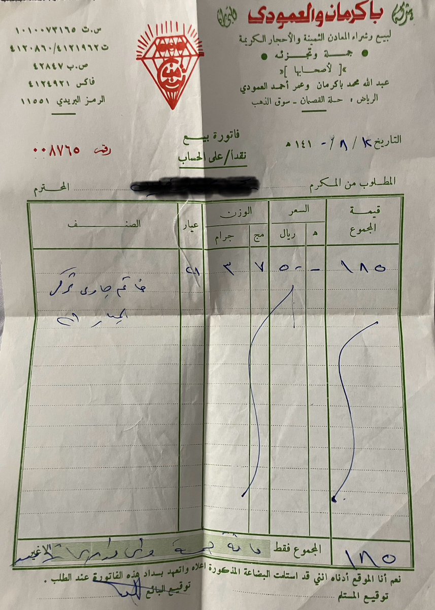 حلة القصمان - المطلوب من المكرم المحترم - بخمسين ريال الجرام - ١٩٨٤