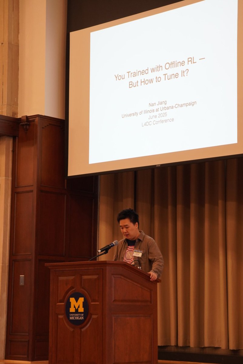 Kicking Day 2 of #L4DC2025! 

Keynote: 
“You Trained with Offline RL---But How to Tune It?” by Nan Jiang (University of Illinois, Urbana Champaign)