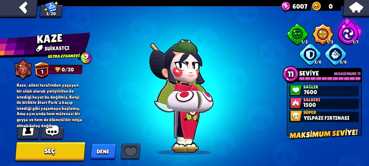 Kaze unlocked+maxed🪭

#Supercell #BrawlStars #CrushTheKaiju