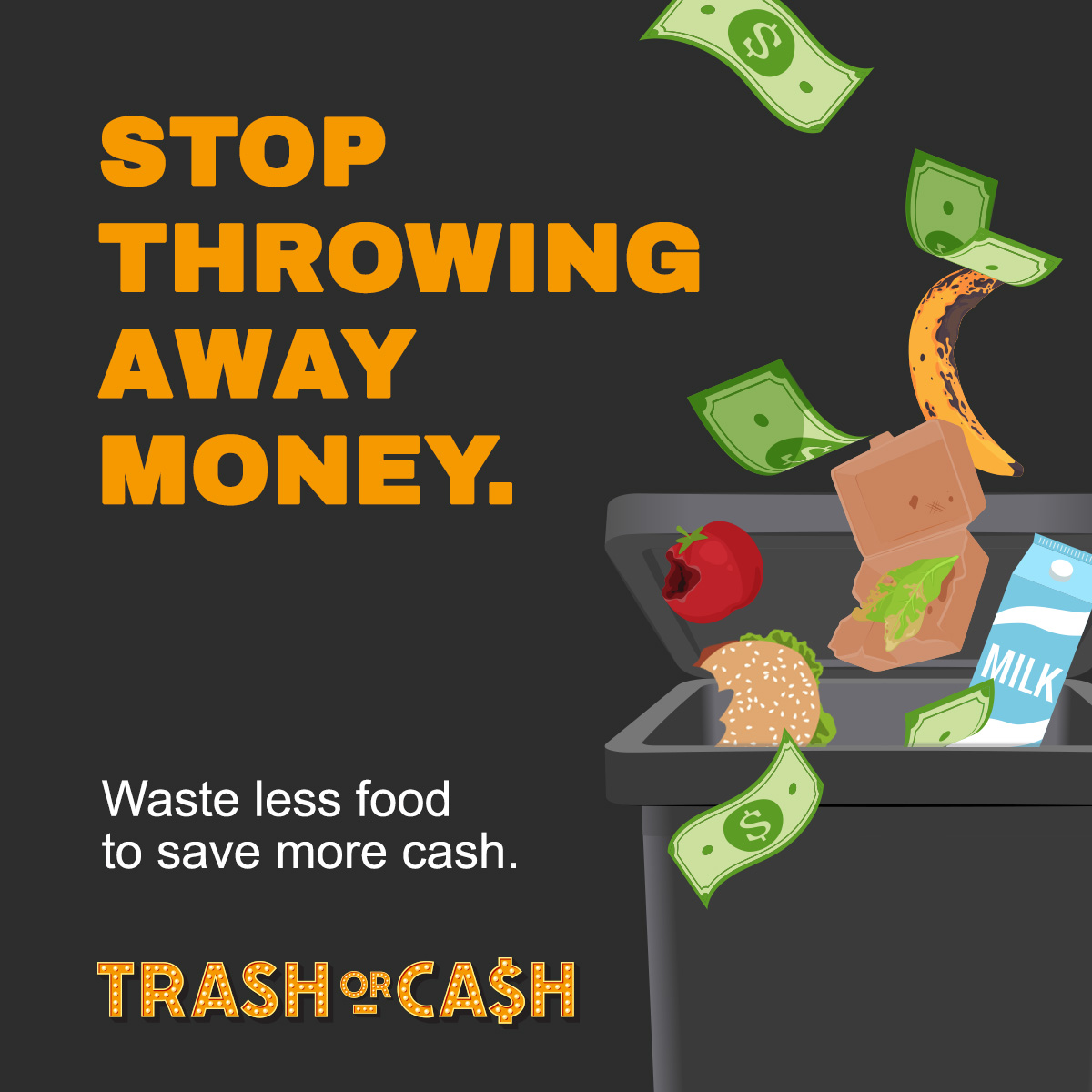 Wasted food is wasted money! Shop smarter, not harder, by signing up for our Fridge Check Friday. Get weekly email reminders and tips to help prevent waste before you go shopping. Learn more at trashorcash.org/#fridge-check-…