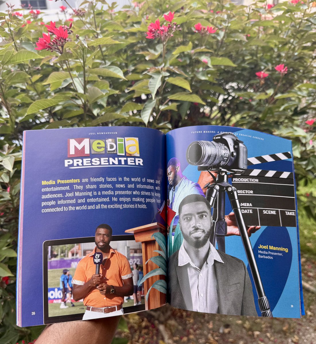 Finally have my signed copy 😅 I’m extremely pleased to see a familiar face on page 35 👀 An honour to be included in this book designed to help young minds discover and explore creative paths. Author - Joel Nomdarkham 🙌🏾