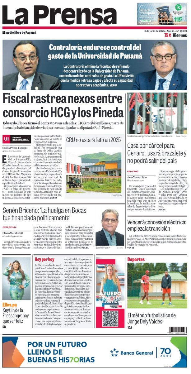 Portada de #Prensa de hoy 6 de junio de 2025