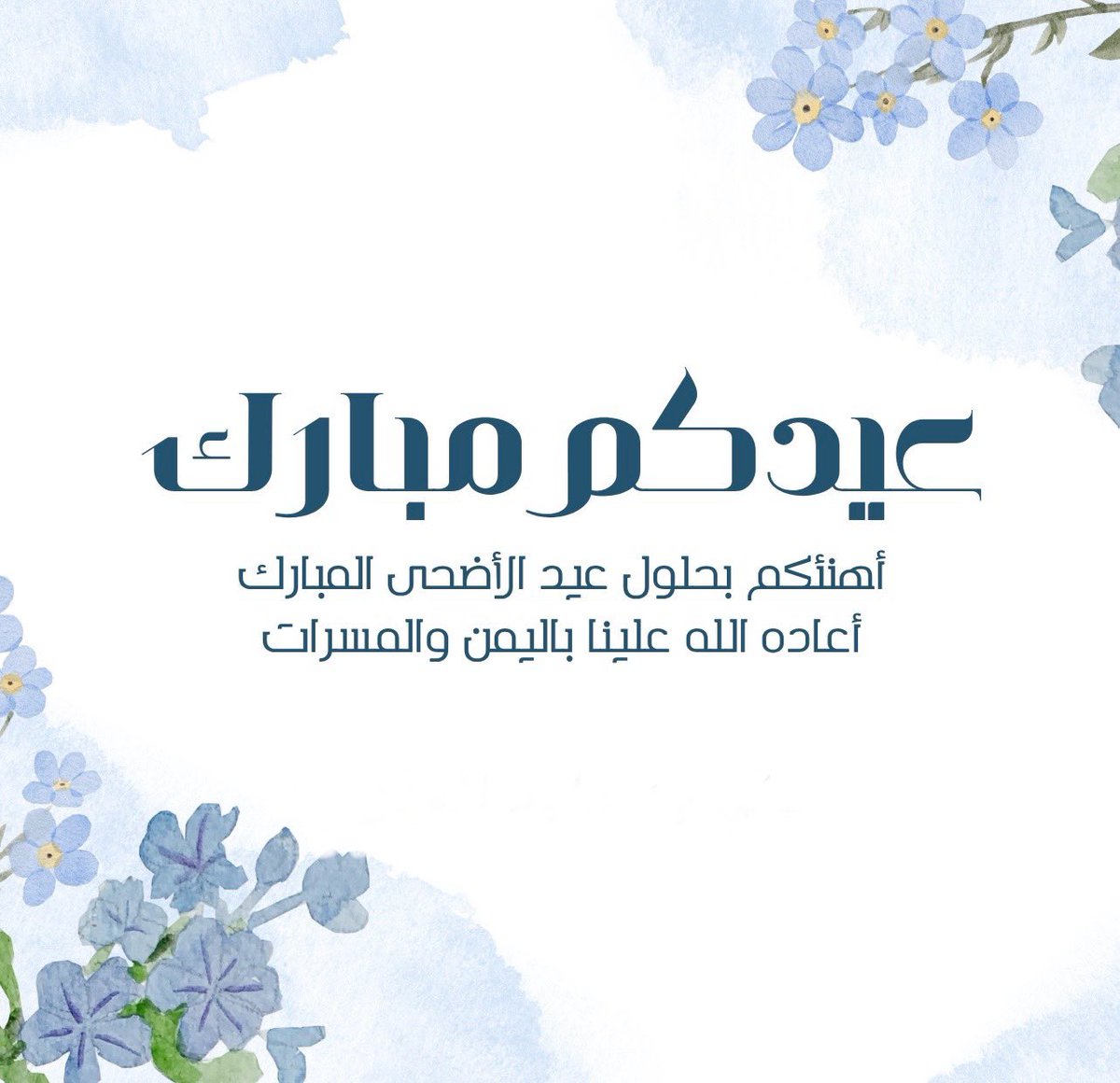 كل التبريكات والأماني الطيبة أبعثها للجميع بمناسبة حلول #عيد_الأضحى المبارك أعاده الله علينا جميعا بالخير والمسرات.

من العايدين والفايزين ان شاءالله 💐.