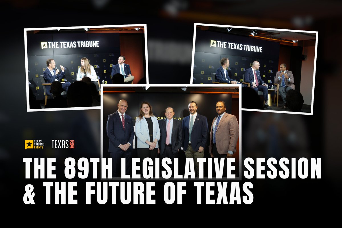 Texas 2036 (@texas2036) on Twitter photo And that's a wrap! 🎥✨
Earlier today, our Texas 2036 team went live with <a href="/TexasTribune/">Texas Tribune</a> to debrief the 89th #txlege session.
From #txed to #txinfrastructure and beyond, we covered the session’s biggest moves and what they mean for Texans. Huge thanks to everyone who tuned in! And that's a wrap! 🎥✨
Earlier today, our Texas 2036 team went live with <a href="/TexasTribune/">Texas Tribune</a> to debrief the 89th #txlege session.
From #txed to #txinfrastructure and beyond, we covered the session’s biggest moves and what they mean for Texans. Huge thanks to everyone who tuned in!