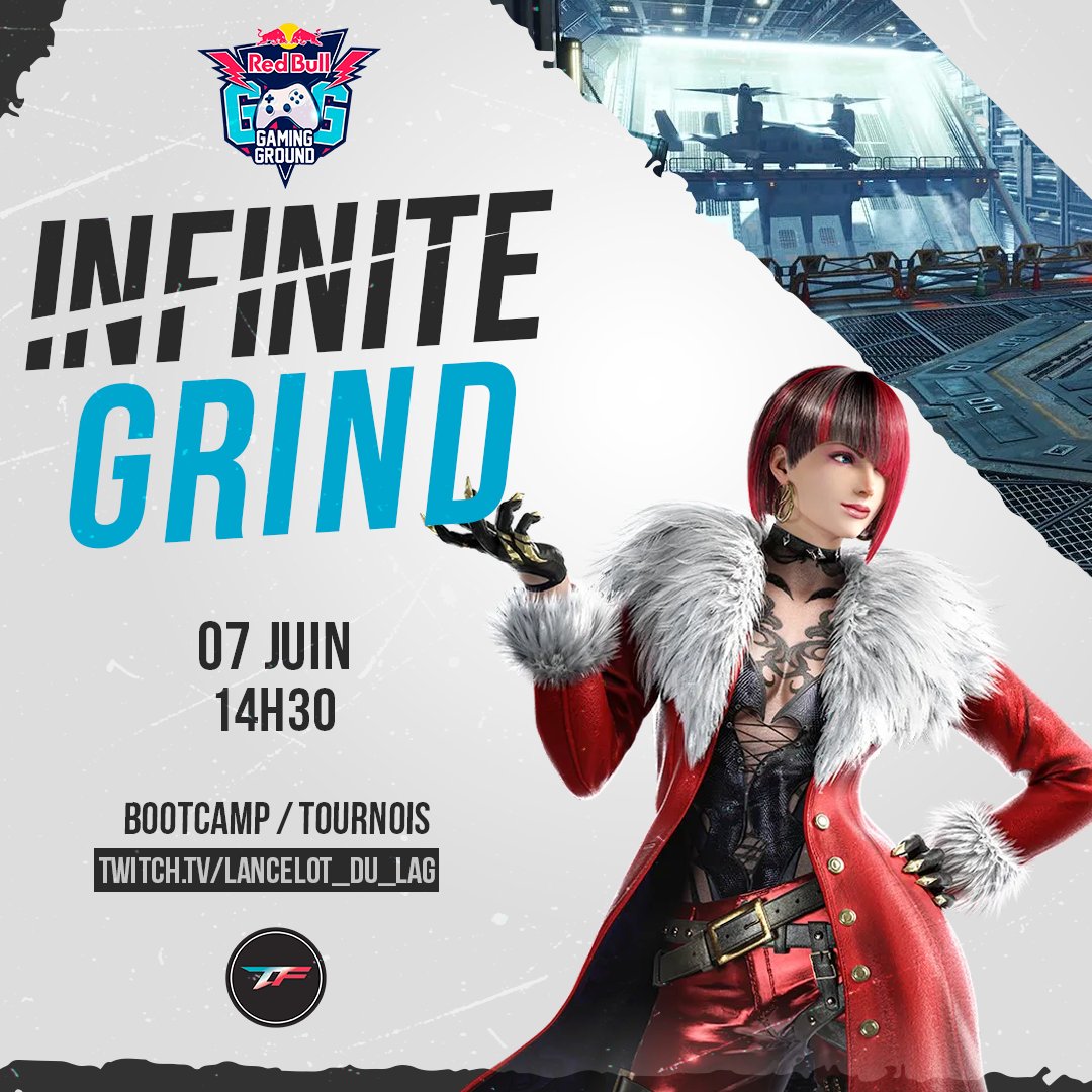 BMS | Yuki (@yuki952) on Twitter photo ๐ฅ INFINITE GRIND ๐ฅ
is back demain pour une session intense de Tekken !
๐
07 juin
๐ 14h30
๐ Bootcamp / Tournois
๐บ ttv/lancelot_du_lag
Avec <a href="/Jodd28/">FATE | Jodd</a> , <a href="/lancelot_du_lag/">Lancelot du Lag โฑ</a> , <a href="/BattosaiTk/">Battosai</a> , <a href="/Dahoursen/">Dahoursen ๐ฒ๐ฆ</a> , <a href="/tkPaulee/">Paulee | MIXUP 2025 ๐ ๐ซ๐ท</a> et pleins d'autres !
Un immense merci ร <a href="/RedBullFrance/">Red Bull France</a> pour le ๐ฅ INFINITE GRIND ๐ฅ
is back demain pour une session intense de Tekken !
๐
07 juin
๐ 14h30
๐ Bootcamp / Tournois
๐บ ttv/lancelot_du_lag
Avec <a href="/Jodd28/">FATE | Jodd</a> , <a href="/lancelot_du_lag/">Lancelot du Lag โฑ</a> , <a href="/BattosaiTk/">Battosai</a> , <a href="/Dahoursen/">Dahoursen ๐ฒ๐ฆ</a> , <a href="/tkPaulee/">Paulee | MIXUP 2025 ๐ ๐ซ๐ท</a> et pleins d'autres !
Un immense merci ร <a href="/RedBullFrance/">Red Bull France</a> pour le
