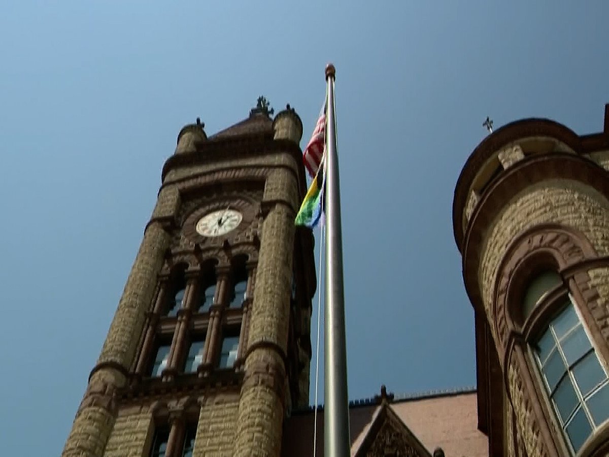 CitiCable's tweet image. City Hall 2025 Pride Flag Raising Ceremony: vimeo.com/1091278672