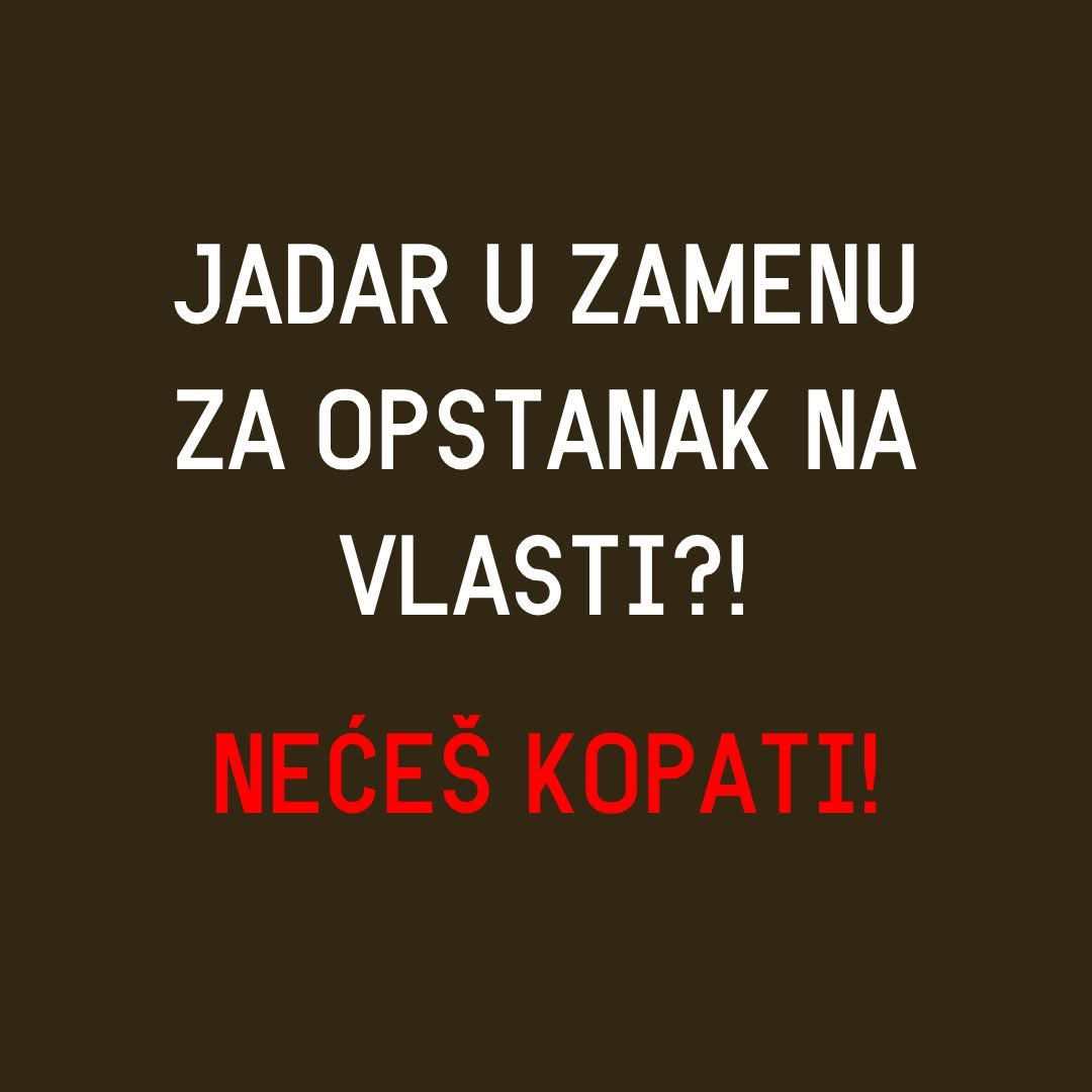 Studentski protesti su dospeli pred institucije i u medije širom Evrope i sveta više nego ijedna pobuna građana Srbije za poslednjih 13 godina.

Ali po svemu sudeći, režim je našao način za iskupljenje pred EU i pred međunarodnom zajednicom uopšte - projekat Jadar u zamenu za
