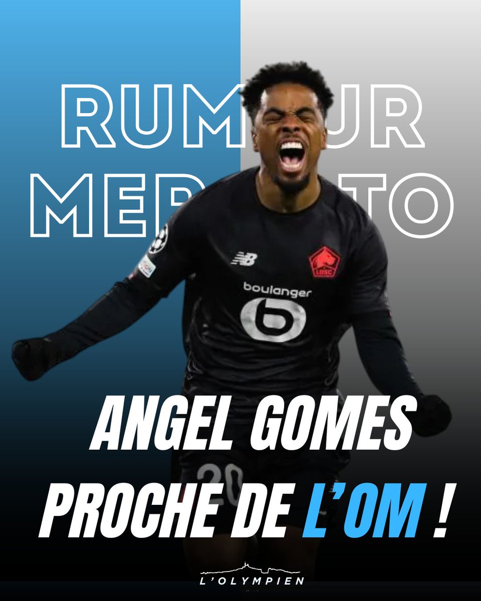 🚨 Angel Gomes est proche d’un accord avec l’OM !

➡️ Un accord verbal aurait été trouvé avec les dirigeants marseillais autour d’un contrat de trois ans.

#OM #TeamOM #MercatOM #Mercato