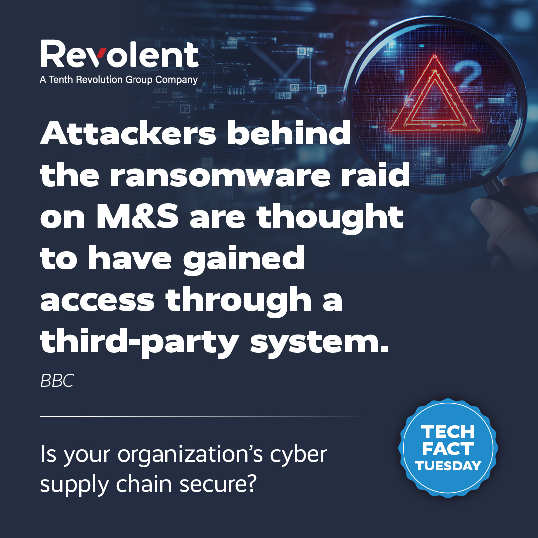 💡 Did you know...

UK retail giant M&amp;S was rocked by a cyberattack in April, costing them tens of millions of pounds in sales.

How is your organization keeping your digital connections and partnerships secure?

#TechFactTuesday #Cybersecurity #Ransomware