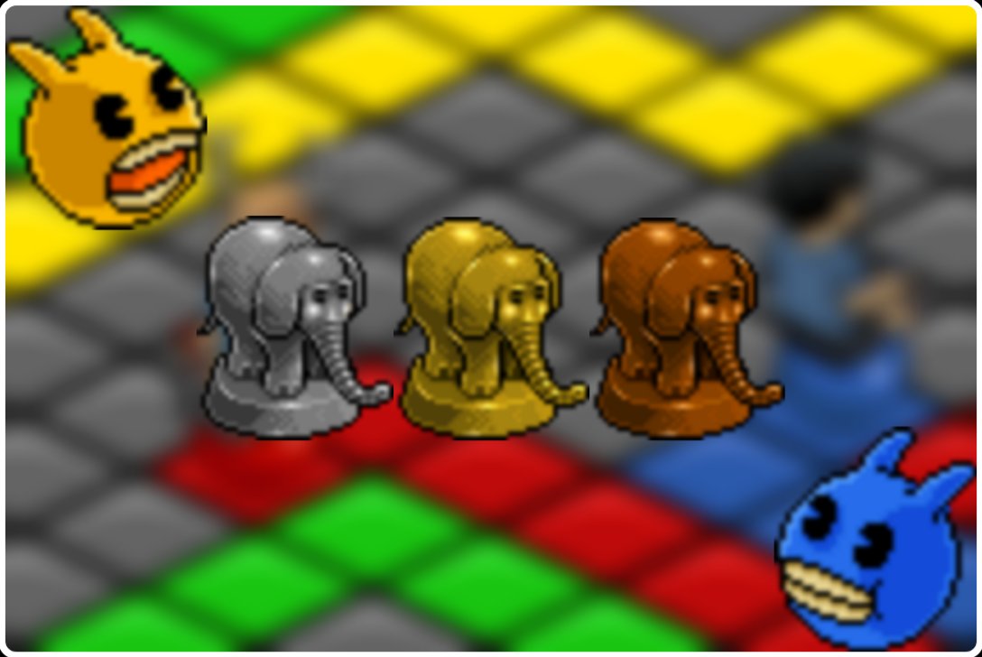 🦣 Ya están disponibles como reliquias unos furnis históricos en <a href="/Habbo/">Habbo</a>:
¡La trilogía clásica de mamuts!
Bronce, Plata y Oro.

🏆 Iconos del hotel, y bastante recordados sobretodo por el antiguo Battle Ball, donde solo los mejores del ranking los conseguían.