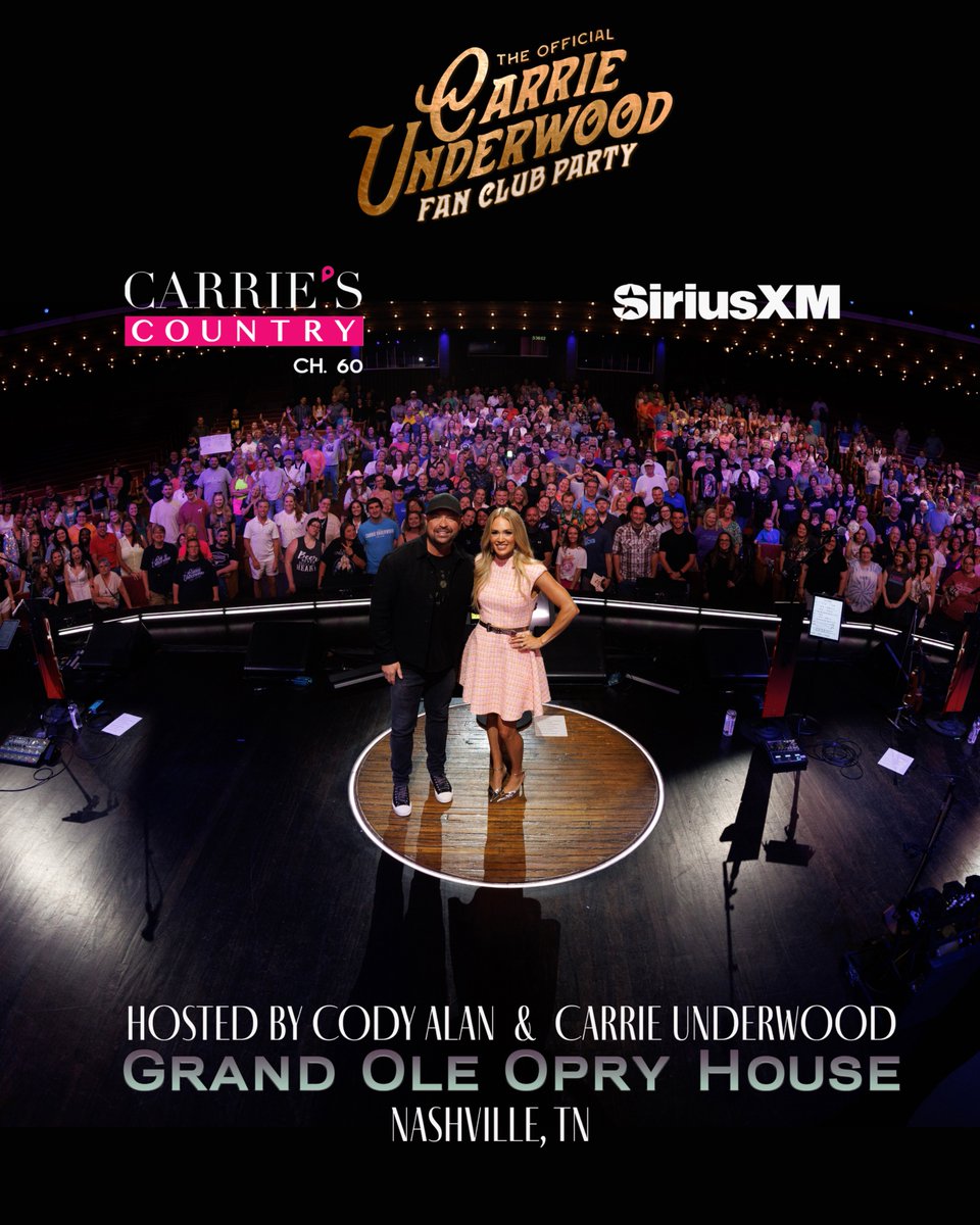 Carrie's Country (@carries_country) on Twitter photo Weāre celebrating 20 years of āSome Heartsā and 2 incredible years of #CarriesCountry! š„³š¶ <a href="/carrieunderwood/">Carrie Underwood</a>ās 2025 Official Fan Club Partyāco-hosted by the amazing <a href="/CodyAlan/">Cody Alan</a> - coming to your speakers! Tune in for a special celebration of Carrieās 9x Platinum debut album and Weāre celebrating 20 years of āSome Heartsā and 2 incredible years of #CarriesCountry! š„³š¶ <a href="/carrieunderwood/">Carrie Underwood</a>ās 2025 Official Fan Club Partyāco-hosted by the amazing <a href="/CodyAlan/">Cody Alan</a> - coming to your speakers! Tune in for a special celebration of Carrieās 9x Platinum debut album and