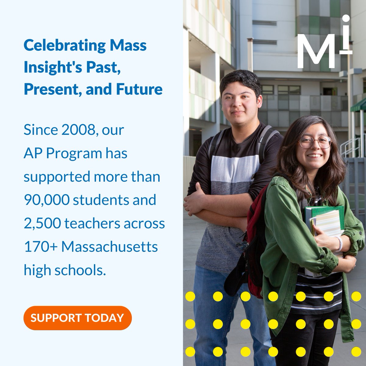 We're almost at the end of our first week of fundraising! Throughout June, we are celebrating Mass Insight's past, present, and future, and asking our community to come together in support of our work and the students we serve. To learn more, visit: givebutter.com/MassInsight2025
