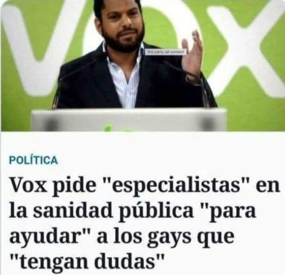 No creo que haya ningún gay sensato que tenga dudas de que los de VOX son un tremendo montón de estiércol...