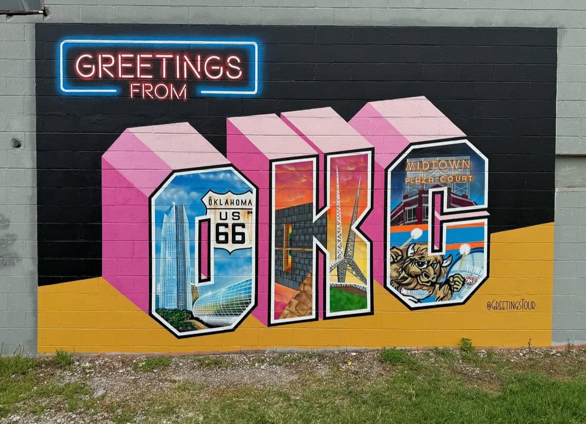 Check out this major glow-up ⬇️

Thank you to Pyramid Guy for restoring the iconic <a href="/greetingstour/">Greetings Tour</a> mural in Midtown!
