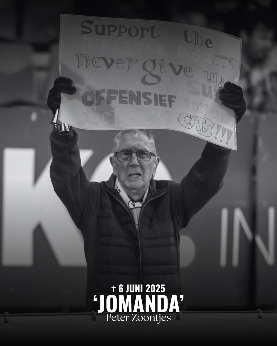 Vandaag hebben we het verdrietige bericht ontvangen dat Peter Zoontjes (86) alias ‘Jomanda’ is overleden.

We wensen de familie van Peter Zoontjes, zijn vrienden en overige nabestaanden veel sterkte met het verwerken van dit verlies.