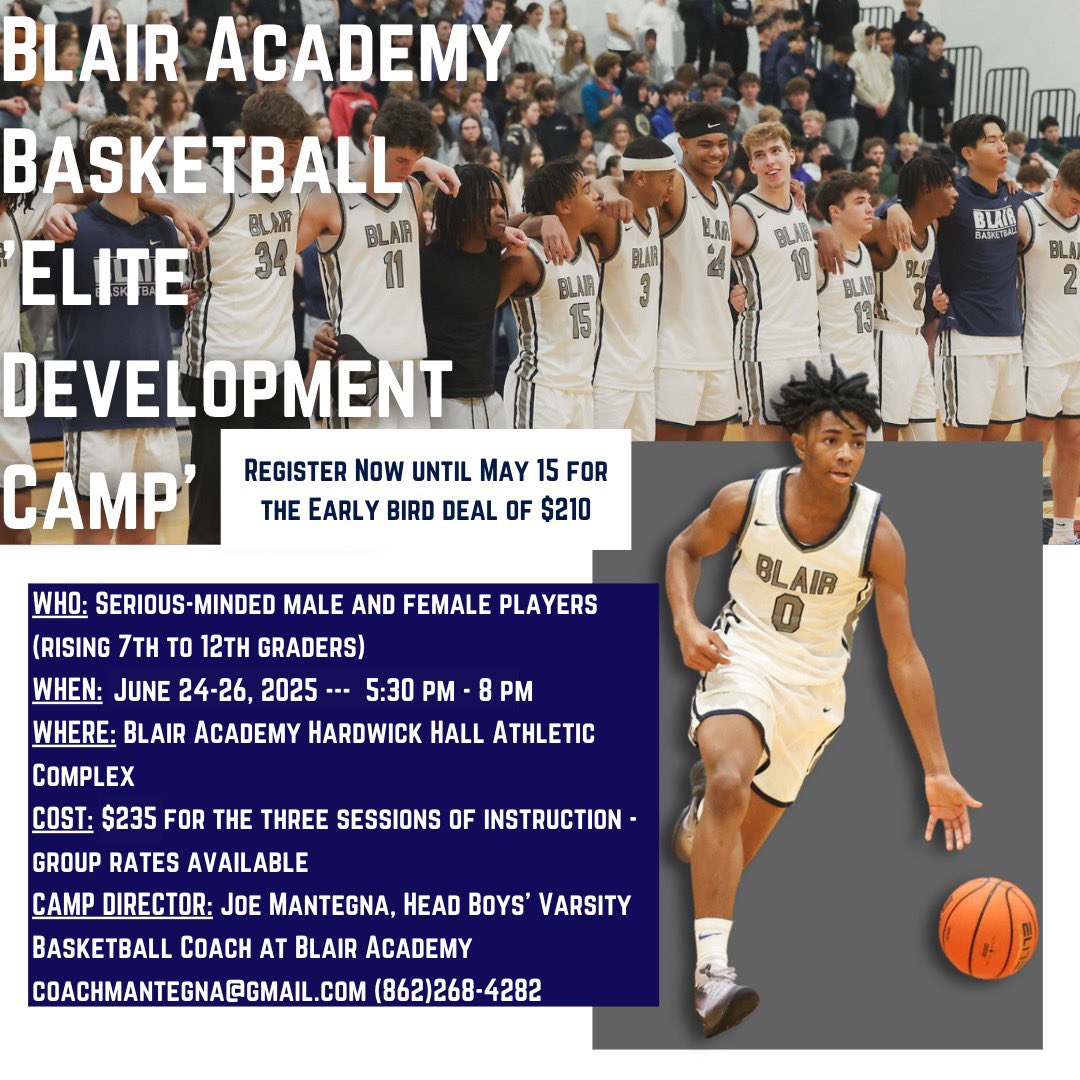 Come train with an elite staff this summer! We have a few spots remaining. Registration link in my bio.