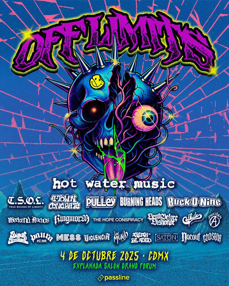 MEXICO CITY!

Oct 4, 2025 - we will be playing Off Limits Festival in Mexico City with many friends new and old.

This is the first Hope Con show in Mexico, we are honored and excited to get the invite, and can’t wait to make it happen.

See you there.