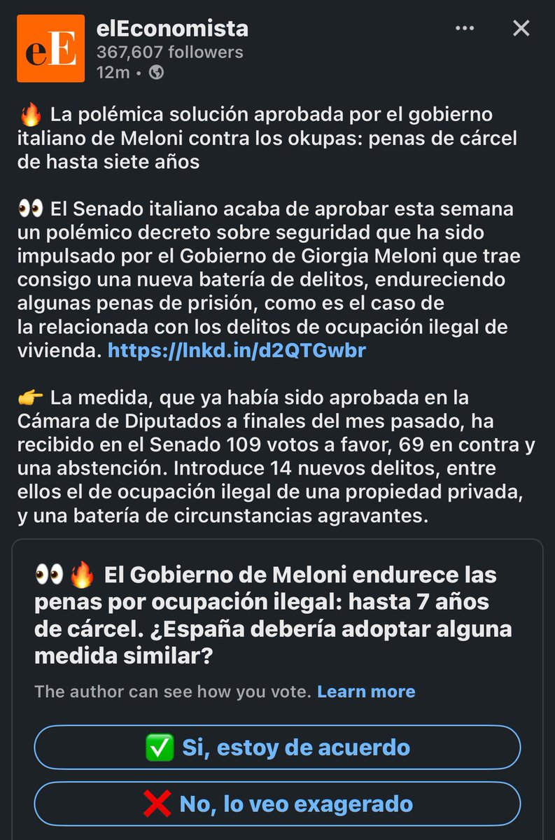 Si el Gobierno de España hiciera lo mismo, sería una clara evidencia de que quiere acabar con la Okupación ilegal de Vivienda

Pero como hace exactamente lo contrario, es síntoma de que quiere que exista OKUPACIÓN y seas tú como propietario privado quien le des vivienda social