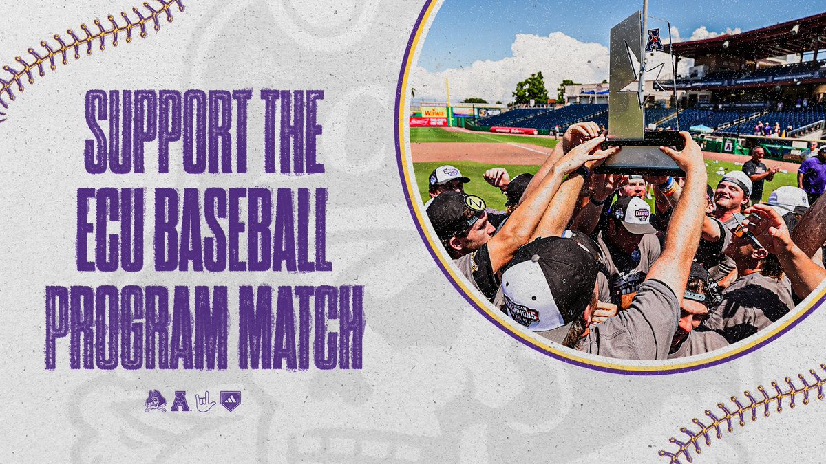 Former ECU student-athlete Garrett Blackwelder, and his wife, ECU alumna Corrie, announced Thursday that the family will match all contributions to the Pirate Club’s Purple &amp; Gold Society and Athletics Excellence Fund to help ECU baseball and head coach Cliff Godwin retain and