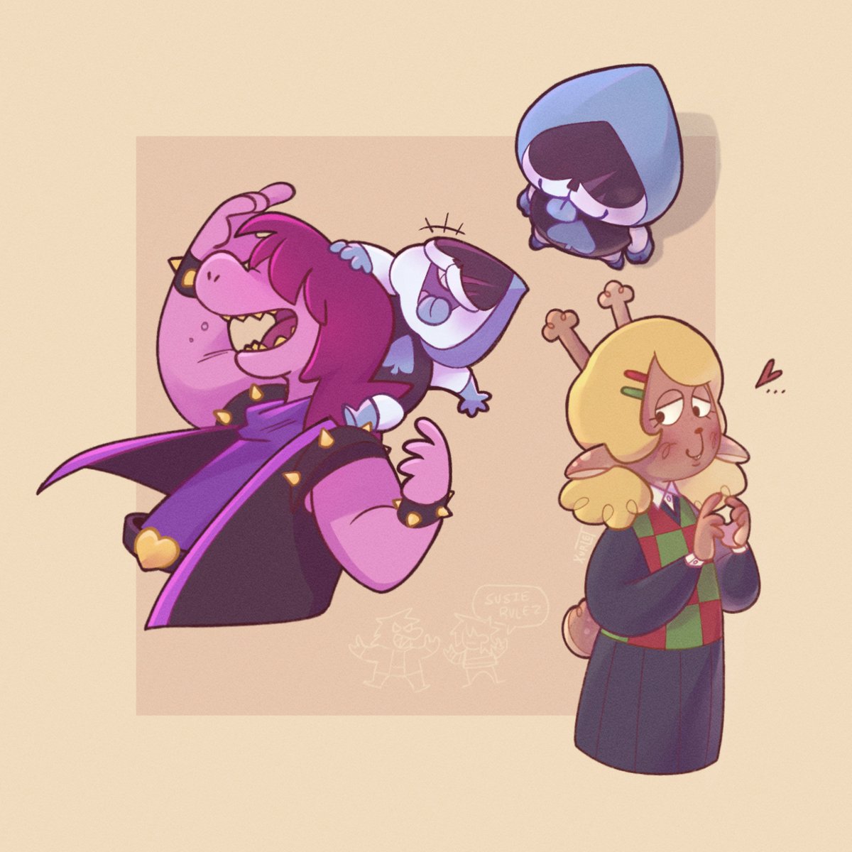 xurlet's tweet image. #DeltaruneFanart Coloured a few doodles I made while playing ^^