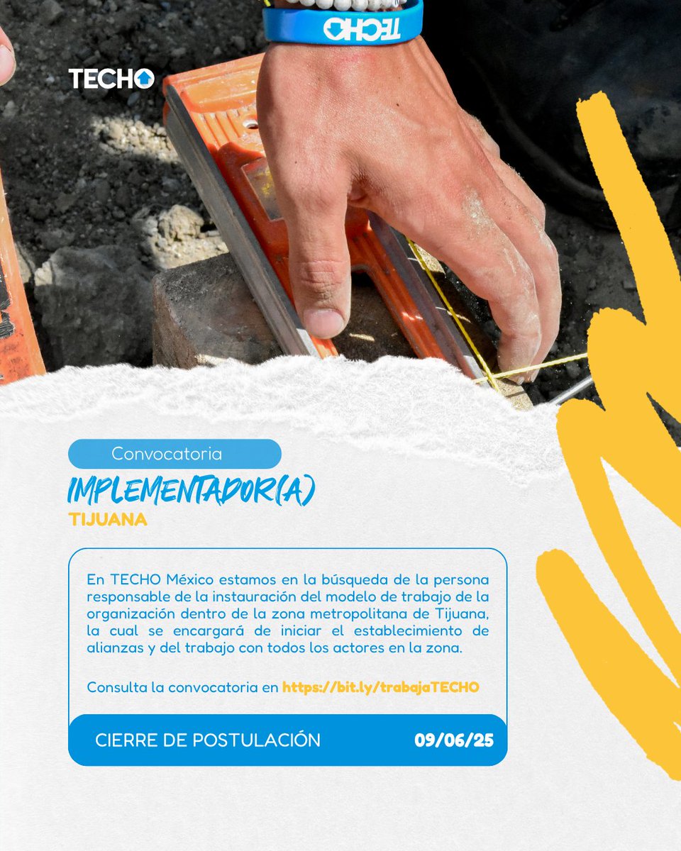 ¡Únete al equipo de TECHO México!

Buscamos a la persona que liderará la instauración de nuestro modelo de trabajo en la zona metropolitana de Tijuana.

Consulta el perfil aquí: bit.ly/trabajaTECHO
.
.
.
#TECHOMx #Vacante