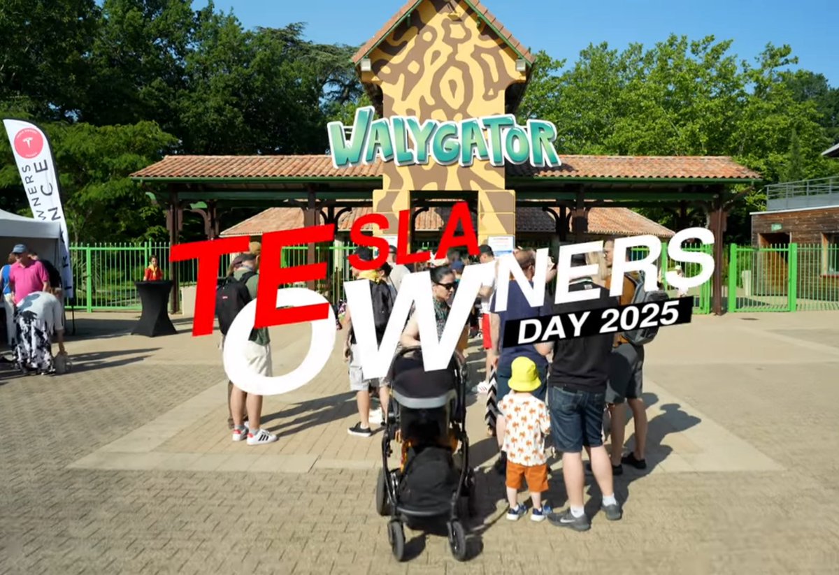 TeslaClubFrance's tweet image. Revivez le Tesla Owners Day 2025 au parc Walygator Sud-Ouest ⚡
Des sourires, des Tesla, une communauté passionnée ❤️
Merci aux sponsors & partenaires 🙏
Déjà hâte du prochain ? Rejoignez le club !
🎥 Vidéo officielle → youtu.be/oQRiVMxG3PQ?si…
#TOD25 #TOCF #Tesla