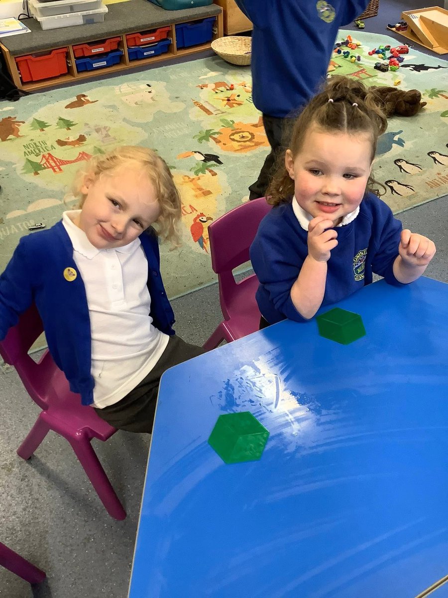 This week Class 1 have been learning all about 2D shapes and how we can find shapes within shapes. We magically decomposed a square into triangles &amp; rectangles then a hexagon using rhombus &amp; trapeziums. We also made pictures using lots of different shapes. ☺️