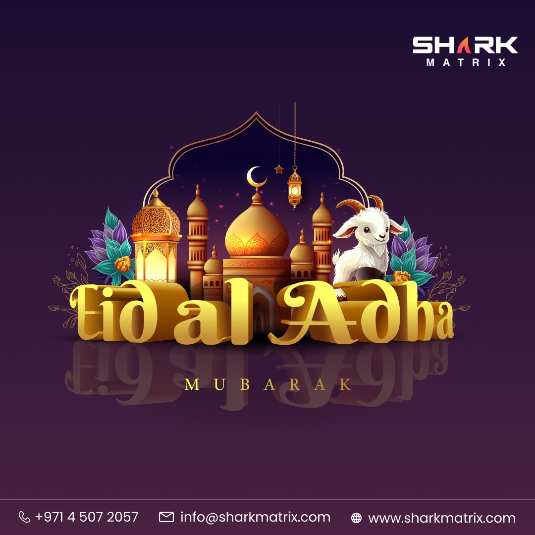 sharkmatrixhq's tweet image. Eid al-Adha Mubarak from Shark Matrix – Wishing you blessings, joy, and prosperity!