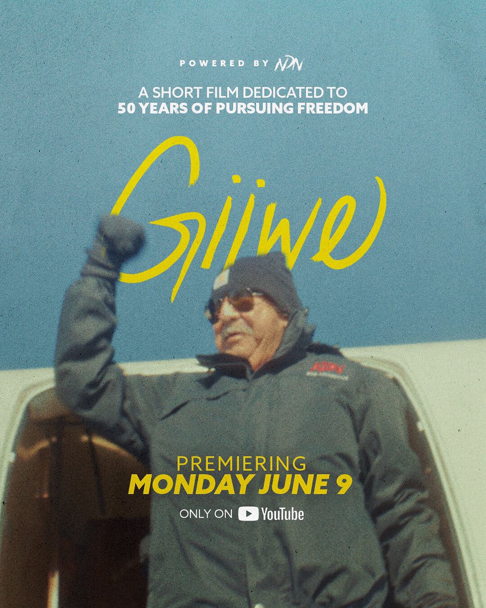 The short film "GIIWE: Bringing Leonard Peltier Home" will be available for streaming on NDN Collective’s YouTube channel starting June 9th! 📺✊🏽⚡️🪶🔥

Stream here: youtube.com/@NDNCollective