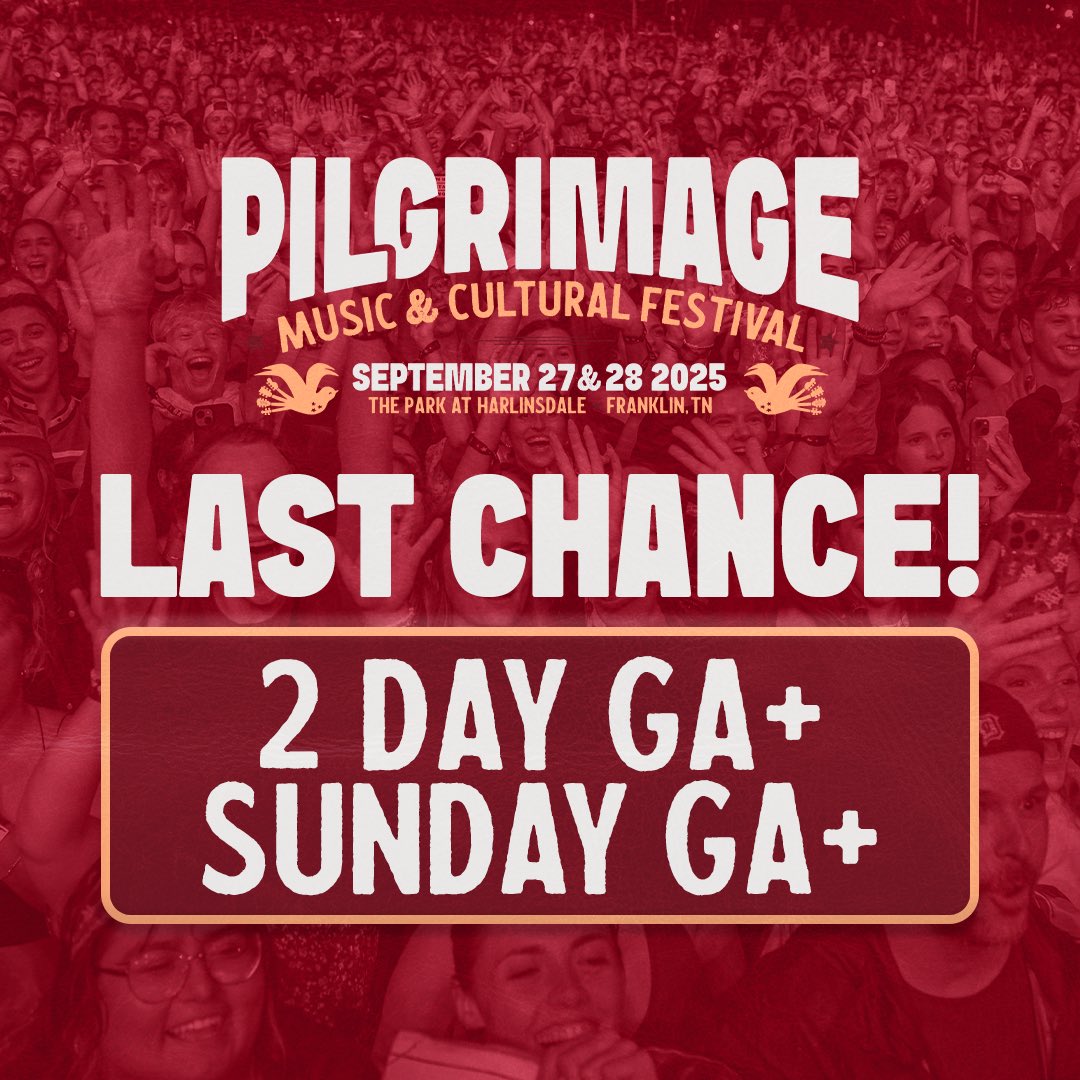 ⏳ Fewer than 20 2-Day passes remain! Lock yours in now! 🏃‍♂️🏃‍♀️ …lgrimagefestival.frontgatetickets.com