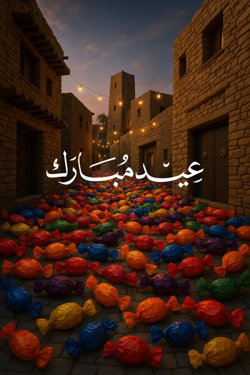 DrAlMoalla's tweet photo. عيد مبارك 
تقبل الله منا ومنكم صالح الأعمال 

Eid Mubarak 
🍬🎊🎉

Vibe design inspired by my hometown village https://t.co/Xnh73SZxGe