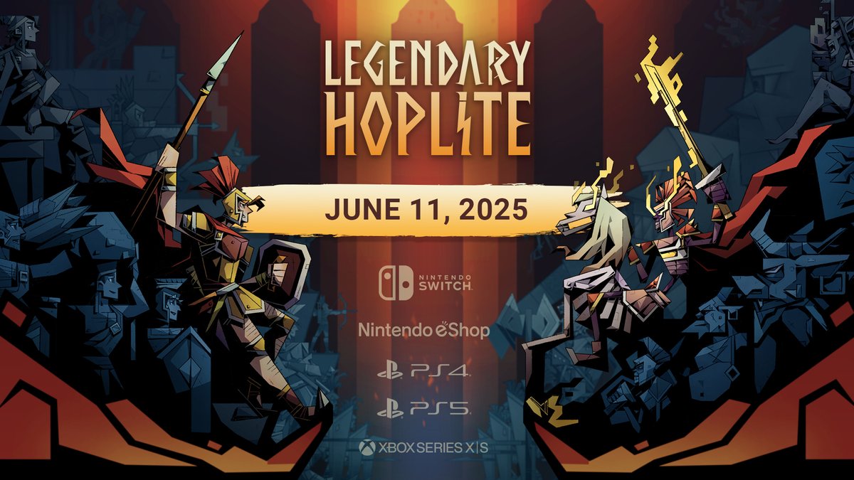 Ithaca is calling for your help to fight back the waves of monsters! Will you answer? In partnership with <a href="/samustai/">Samustai</a>  Legendary Hoplite is coming to PlayStation 4/5, Xbox Series X|S, and Nintendo Switch on June 11!
Stay tuned for more updates 
#PS4 #PS5 #XboxSeries
