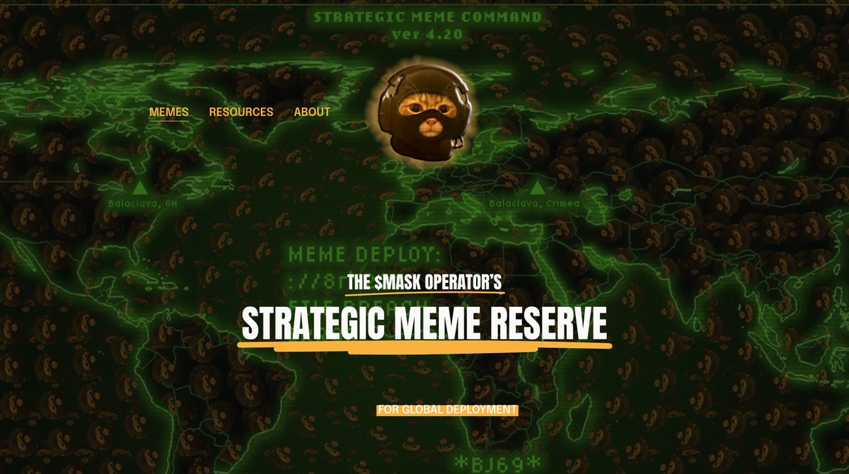 fullyliquid's tweet image. $mask gang - we just deployed the strategic meme reserve - a handy resource for raiders and meme makers
catwifmemes.com
π§΅A thread1/6